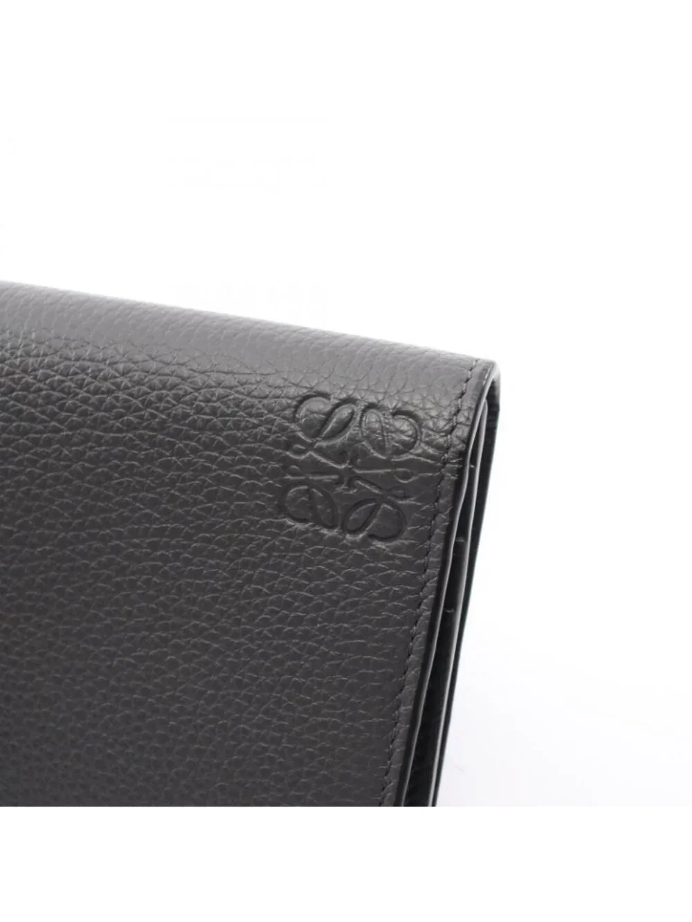 Loewe Bifold Wallet Long Horizontal Gray Leather